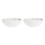 LA PORCELLANA BIANCA 2 suurt &uuml;mmargust kaussi Villadeifiori - Valge, 23 cm