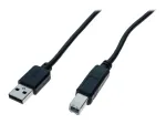 EXERTIS CONNECT USB 2.0 kiirkaabel, USB Type-A isane - USB Type-B isane, must, 5,0 m (352451)