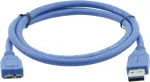 Kramer C-USB3/MICROB USB 3.2 Gen 1 kaabel, USB-A - Micro-USB B, 1,8 m, sinine 96-02356006