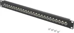 Renkforce RF-4541184 19 inch 1U rack-kinnituse BNC patch-paneel, 16 porti, must