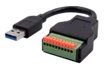 EXSYS EX-49127 USB-A isane 10-kontaktilise klemmliistu adapterkaabel koos surunupuga, USB 3.2 Gen 1, 15 cm