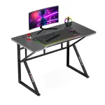 M&auml;ngulaud huzaro Hero 1.6 Must &mdash; sirge MDF/s&uuml;sinikmustriga lauaplaat 1200&times;600&times;750 mm, metallraam