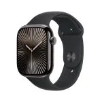 APPLE Watch Series 10 GPS + Cellular 46mm titaanist Slate korpus musta Sport-rihmaga - M/L