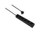 Pikendusjuhe helos CLASSIC 6 pistikupesaga, must, 1,5 m kaabel