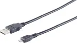 USB kaabel S/CONN 14-11015 0,5 m USB A Micro-USB B Must