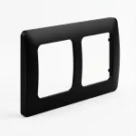 BUSCH JAEGER BJ 1722-915 Abdeckrahmen 2-fach schwarz matt - Busch-balance SI (2CKA001725A1569)