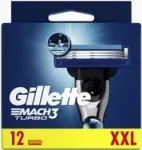 Gillette MACH3 Turbo habemeajamispea 12 tk Roostevaba teras Mehed