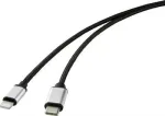 Renkforce USB Handy &uuml;henduskaabel [1x USB 3.0 pistik C &ndash; 1x Apple Lightning-pistik] 1,00 m Must (RF-4353446)