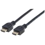 Manhattan 353946 kiire HDMI-kaabel Ethernetiga, 4K, 3D, ARC, CL3 seinasisese paigalduse jaoks, pistik&ndash;pistik, varjestatud, 3 m, must