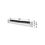 Rack kaabel Grommet apraNET 19 tolli 1U RAL 7035 &mdash; kaablisisestuspaneel 19-tollise 1U raami jaoks