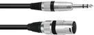 Omnitronic 3022075E XLR (3-pin) pistik 6,3 mm stereopesa adapterkaabel, 0,15 m, must