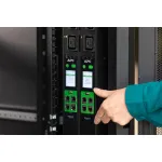 APC Easy PDU Metered ZeroU 16A 230V (18)C13 (3)C19 IEC309, m&otilde;&otilde;detav, 0U, &uuml;hefaasiline, vertikaalne, must, 21 vahelduvvoolu pistikupesa