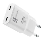 Cellularline GAN seinilaadur 2xUSB-C 30W PD 2xUSB-C 30W PD seinilaadur GaN-tehnoloogiaga