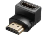 Sandberg HDMI 2.0 nurgaadapteri pistik, HDMI, HDMI, must