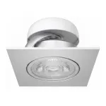 SYNERGY21 Helios LED s&uuml;vistatav laevalgusti h&otilde;bedane - ruudukujuline + kallutatav - soe valge 5W 400lm