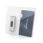 MEDIARANGE USB-m&auml;lupulga hoiukarp 2 sektsiooniga ja augustusavadega, 10-pakk, l&auml;bipaistev