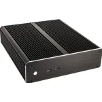 Akasa Euler M A-ITX19-M1BV2 Mini-ITX HTPC korpus - ventilaatorita, alumiinium, must