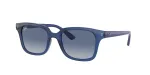 Ray-Ban Junior RJ9071S70624L Laste p&auml;ikeseprillid, l&auml;bipaistev sinine raam, sinine gradient tumesinine l&auml;&auml;ts, 48 mm