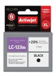 Activejet AB-123BN tint (asendus Brother LC123Bk/LC121Bk jaoks; Supreme; 15 ml; must)