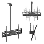 MACLEAN MC-173 Lae kinnitus 37&ndash;86 inch teleritele, 50 kg, VESA 600x400, kallutatav ja p&ouml;&ouml;ratav, must
