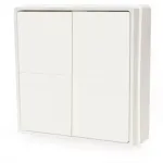 Shelly Blu ZB Wall Switch 4 nutikas juhtmevaba 4-nupuline seinakommutaator, Zigbee & Bluetooth, patareitoitel, valge Shelly_B_ZB_WS_4_SA