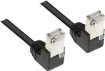 Good Connections Cat 5e F/UTP patchkaabel, 3m, must, 90&deg; allapoole suunatud RJ45 pistikud 805S-030WI