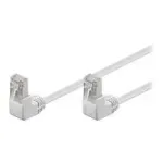 Wentronic Goobay CAT 5e patch-kaabel 2x 90&deg; nurga all, F/UTP, valge, 1 m - CCA vask-alumiinium, 2x RJ45 90&deg; (8P8C) 96062