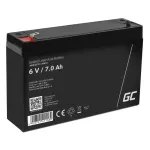 Laetav suletud pliiaku Green Cell AGM12 6 V 7000 mAh Must