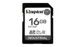 Kingston Technology 16G SDHC Industrial pSLC, 16 GB, SDHC, Class 10, UHS-I, 100 MB/s, 80 MB/s