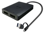 i-tec USB-A/USB-C Dual 4K/60 Hz DisplayPort Video Adapter, 0,27 m, USB Type-A/USB USB-C, 2 x DisplayPort, isane, emane, 3840 x 2160 pikslit