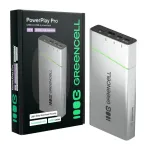 Kaasaskantav aku Green Cell BPLGC20P 20800 mAh liitiumioon, USB-C PD 65W, 2x USB-C + 1x USB-A, alumiiniumkorpus