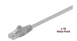 Microconnect V-UTP510VP Cat5e U/UTP v&otilde;rgukaabel 10 m, hall, 10-pakk