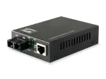 LevelOne RJ45&ndash;SC gigabitine meediakonverter, &uuml;hemoodiline fiiber, 20 km
