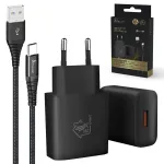 Extralink Smart Life USB-A&ndash;USB-C kaabli ja 12 W laadija komplekt, 2 m, must