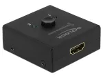 DeLock HDMI 2 - 1 kahesuunaline 4K 60 Hz kompaktne - Jaem&uuml;&uuml;gikarp - Video/Heli l&uuml;liti - 2 x HDMI - Lauaarvuti (64072)