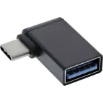 InLine USB 3.2 Gen.2 adapter, USB-C isane pistik USB-A emasele pistikule, 90&deg; nurga all, OTG