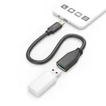 Hama 00201605 OTG USB adapterkaabel, USB-C pistik USB-A pesaga, USB 3.2, 5 Gbit/s, 0,15 m, must