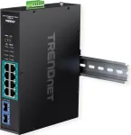 TRENDnet TI-PGM102 - l&uuml;liti - t&ouml;&ouml;stuslik - 8 x 10/100/1000 (PoE+) + 2 x Gigabit SFP - DIN-liistule kinnitatav, seinale kinnitatav - PoE+ (240 W) - TAA-&uuml;hilduv (TI-PGM102)