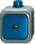 BUSCH JAEGER 2621 WDI - 1P - Roheline - Hall - 250 V - 74 mm - 54 mm - 80 mm