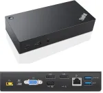 Lenovo 03X7194 s&uuml;learvuti dokk/pordireplikaator Juhtmega USB 3.2 Gen 1 (3.1 Gen 1) USB-C Must