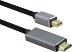 Kaabel helos mini DisplayPort isane HDMI 1.4 isasele, PREMIUM 4K, 2,0 m, TPE mantel, alumiiniumkorpus, kullatud kontaktid