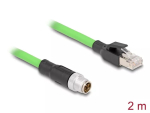 V&otilde;rgukaabel DeLOCK M12 kaabel X-kodeeritud 8-tihvtiline isane RJ45 isasele PUR TPU 2m