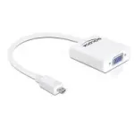 Video kaabli adapter DeLOCK 65347 VGA D-Sub HDMI t&uuml;&uuml;p D Micro valge
