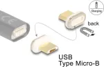 Kaabli&uuml;henduse adapter DeLOCK 66575 Magnet USB Micro-B Kuldne Valge