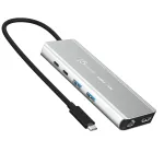 j5create JCD403 USB4 8K mitme pordiga jaotur USB-C HDMI RJ-45