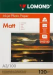 Lomond Photo Inkjet Paper Matte 120 g/m2 A3, 100 lehte