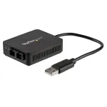 StarTech.com USB-fiiberoptiline muundur - 100 Mbit/s - USB 2.0 fiiberv&otilde;rgu adapter - 100Base-FX SC emane dupleks mitmerežiimiline fiiber/MMF-&uuml;hilduv - 2 km - kompaktne USB-fiiber LAN