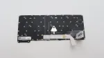 Klaviatuur Lenovo 5N21A21916 taustvalgustusega s&uuml;learvuti varuosa &uuml;hildub ThinkPad X13 Gen 2-ga