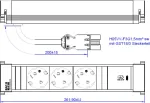 Bachmann 916.506 Power Frame M pistikupesaliist, 3x Schuko, 1x USB-C 30 W, 0,2 m