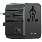 USAMS Travel Adapter CC308 17W 4in1 US/AU/EU/UK Black